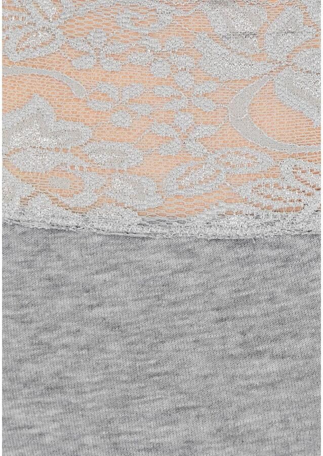 Vivance Slip van elastische katoen met florale kant (3 stuks) - Foto 2