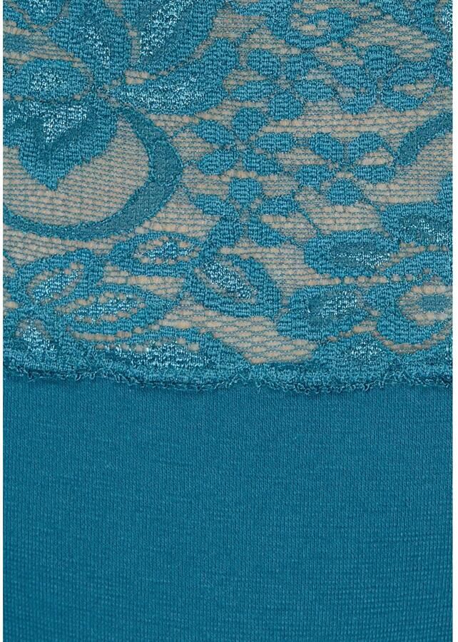 Vivance Slip van elastische katoen met florale kant (3 stuks) - Foto 2