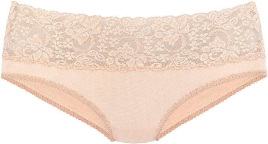 Vivance Slip van elastische katoen met florale kant (3 stuks) - Foto 4