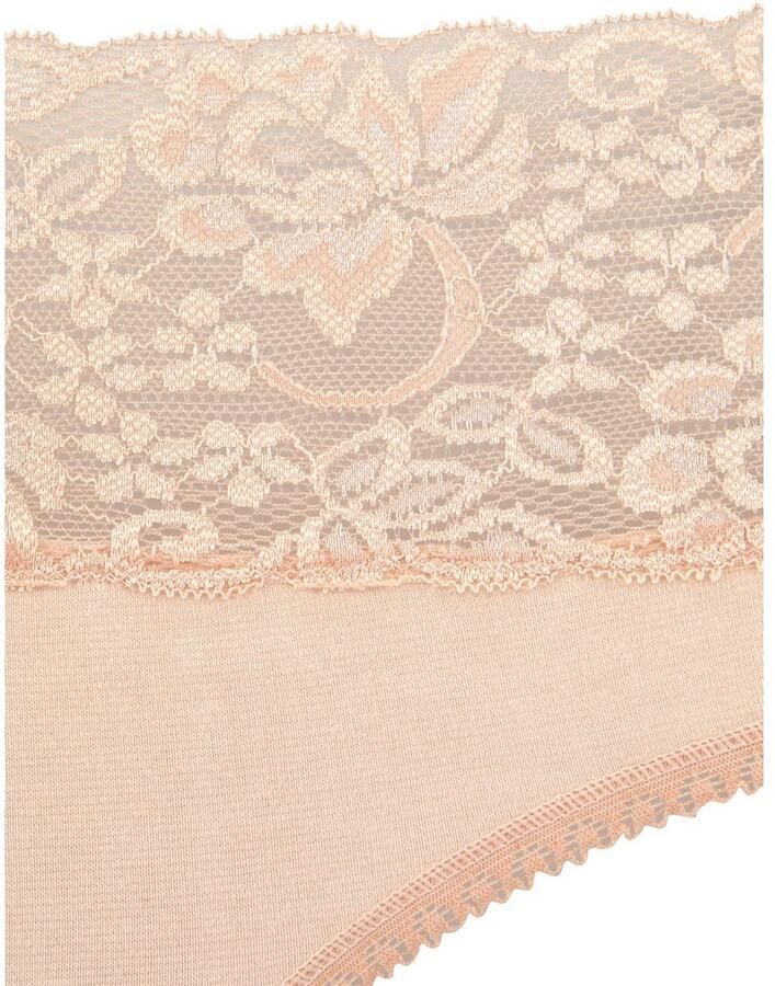 Vivance Slip van elastische katoen met florale kant (3 stuks)