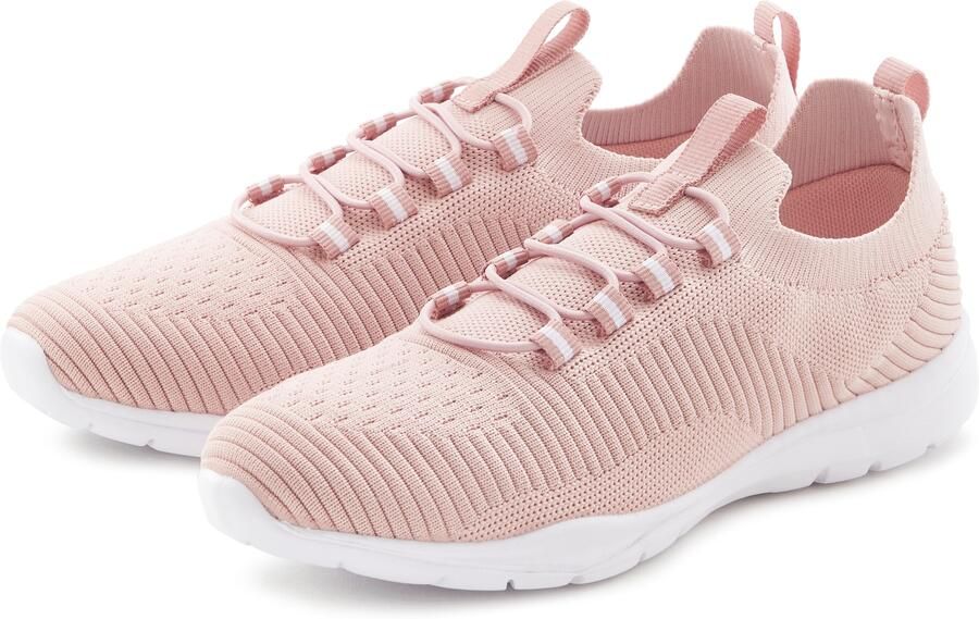 Vivance Sneakers Vrijetijdsschoen lage schoen superlicht om in te stappen met elastische veters vegan - Foto 6