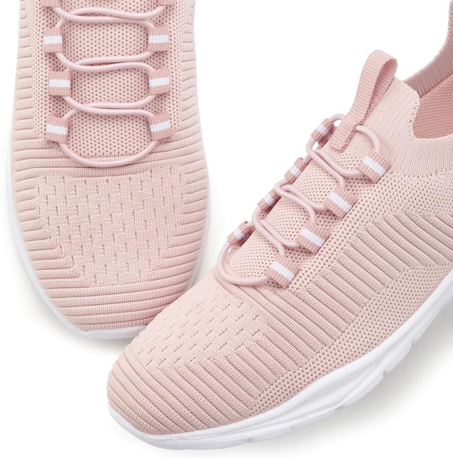Vivance Sneakers Vrijetijdsschoen lage schoen superlicht om in te stappen met elastische veters vegan