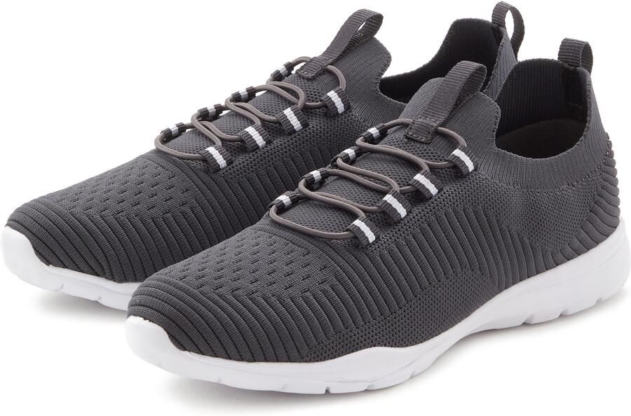 Vivance Sneakers Vrijetijdsschoen lage schoen superlicht om in te stappen met elastische veters vegan - Foto 4