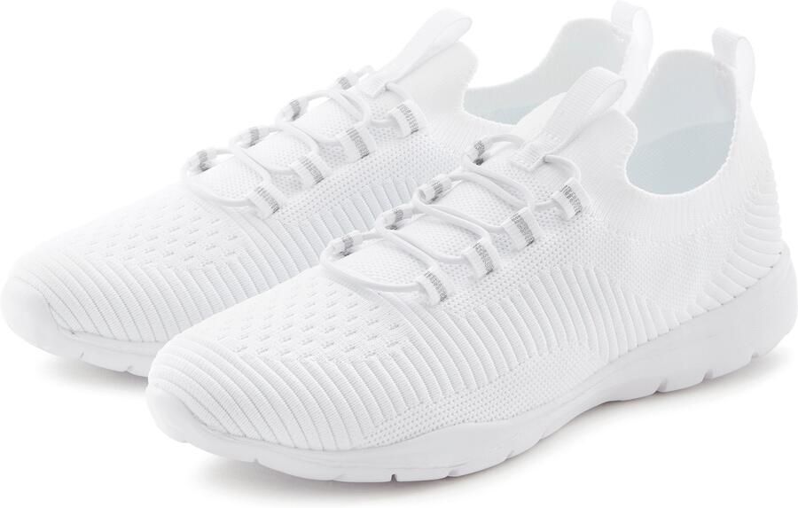 Vivance Sneakers Vrijetijdsschoen lage schoen superlicht om in te stappen met elastische veters vegan - Foto 3