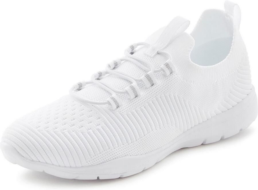 Vivance Sneakers Vrijetijdsschoen lage schoen superlicht om in te stappen met elastische veters vegan - Foto 2