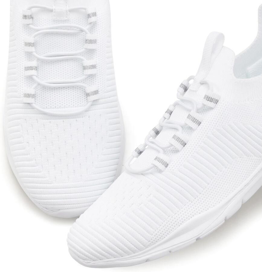 Vivance Sneakers Vrijetijdsschoen lage schoen superlicht om in te stappen met elastische veters vegan