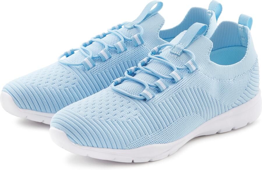 Vivance Sneakers Vrijetijdsschoen lage schoen superlicht om in te stappen met elastische veters vegan - Foto 3