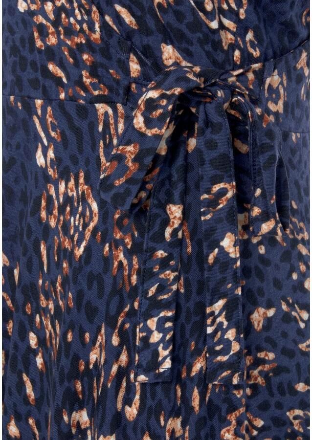 Vivance Strandjurk met alloverprint en strikband wikkeljurk zomerjurk