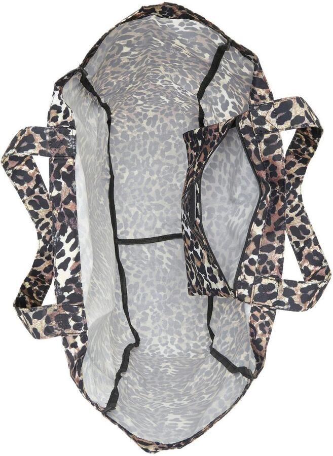 Vivance Strandtas Shopper XXL strandtas zomertas in modieuze leeuw-look VEGAN