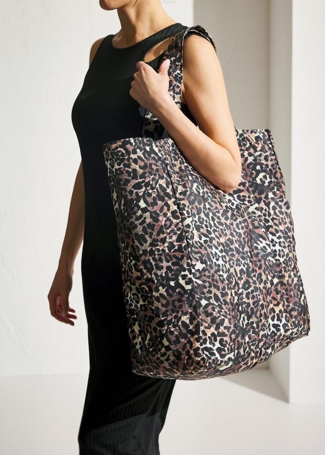 Vivance Strandtas Shopper XXL strandtas zomertas in modieuze leeuw-look VEGAN - Foto 2