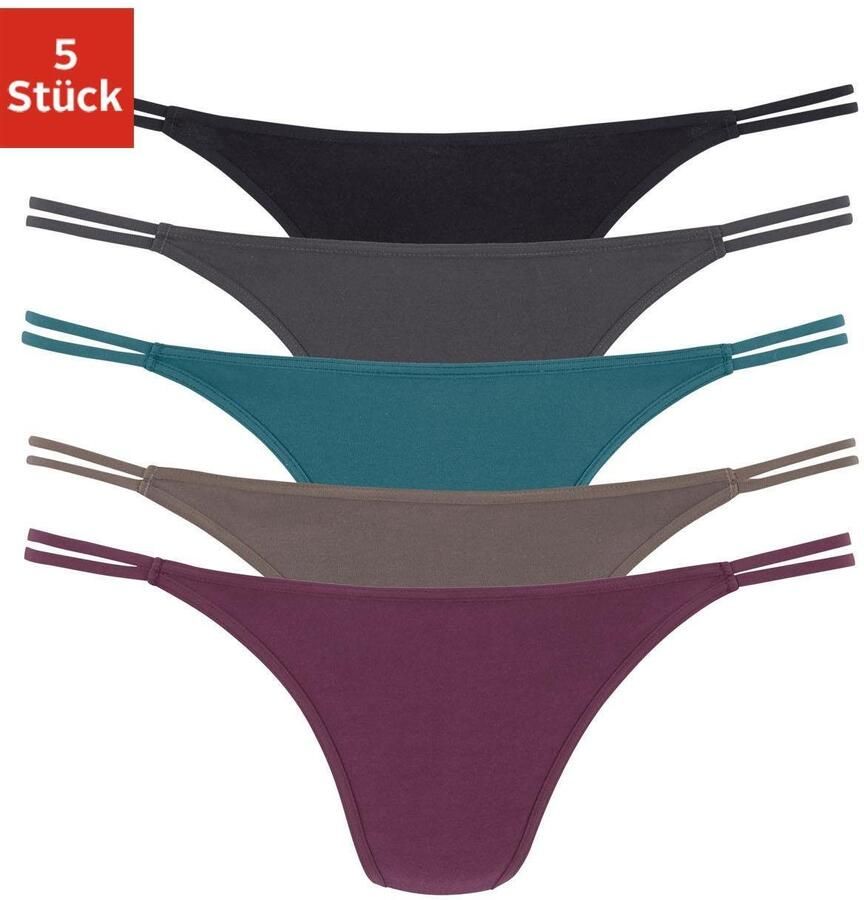 Vivance String van elastisch katoen (5 stuks Set van 5) - Foto 5