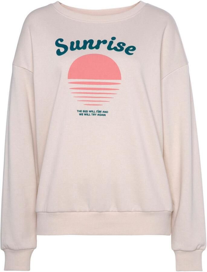 Vivance Sweater -Pullover met mooie frontprint loungewear