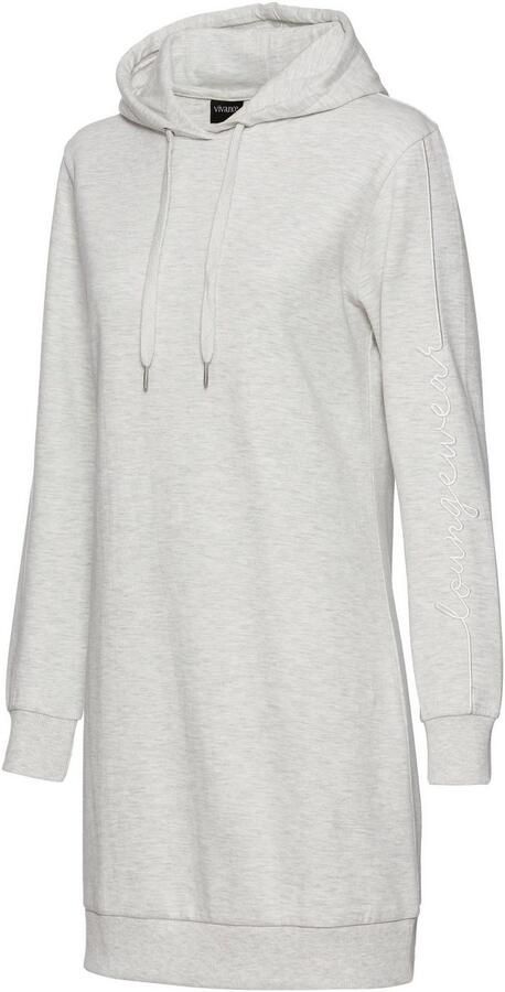 Vivance Sweatjurk met loungewear borduursel lounge jurk (1-delig) - Foto 5