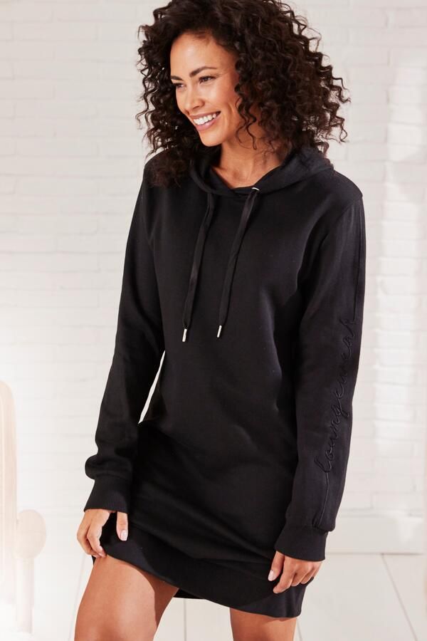 Vivance Sweatjurk met loungewear borduursel lounge jurk (1-delig) - Foto 4