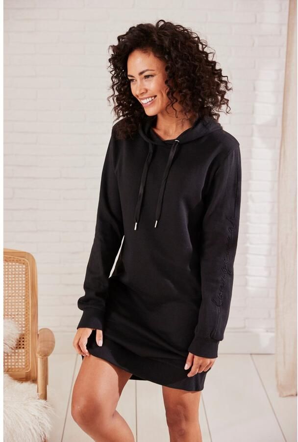 Vivance Sweatjurk met loungewear borduursel lounge jurk (1-delig) - Foto 3