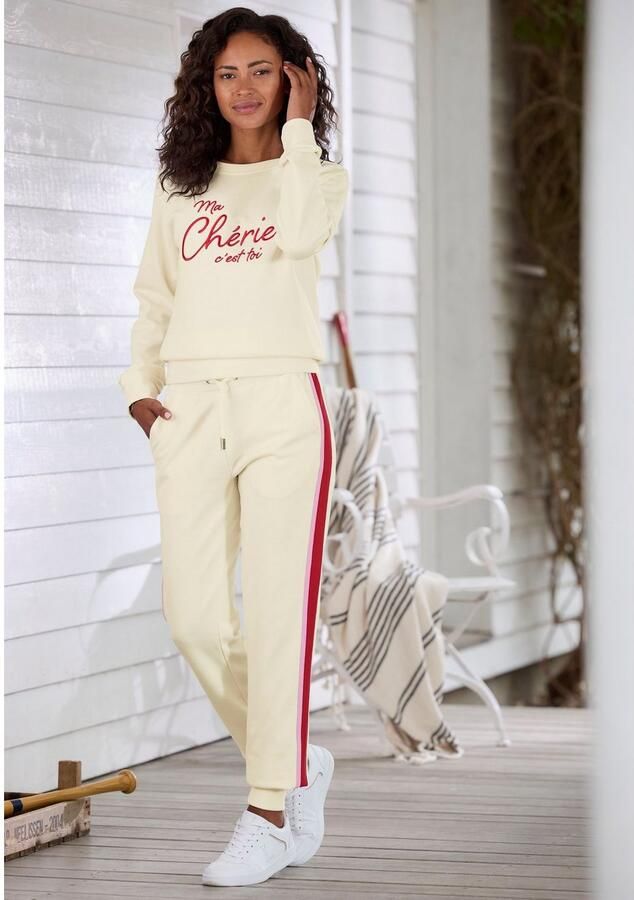 Vivance Sweatpants Sweatbroek met contrasterende accenten loungeanzug (1-delig) - Foto 2