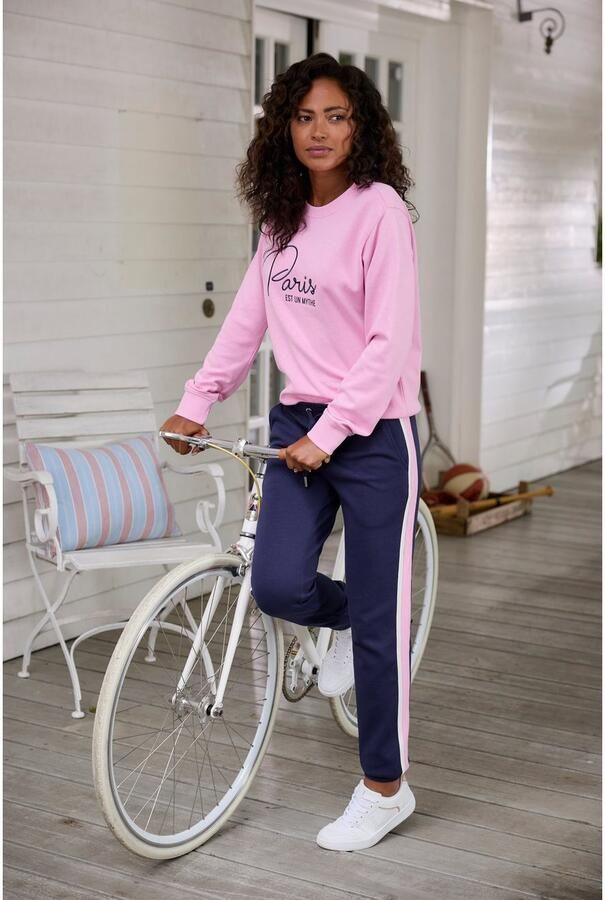 Vivance Sweatpants Sweatbroek met contrasterende accenten loungeanzug (1-delig) - Foto 5