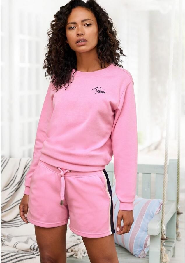 Vivance Sweatshirt met frontprint loungeanzug (1-delig) - Foto 3