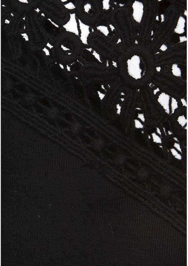 Vivance Sweatshirt met kanten inzetstukken op schouder en mouw - Foto 3