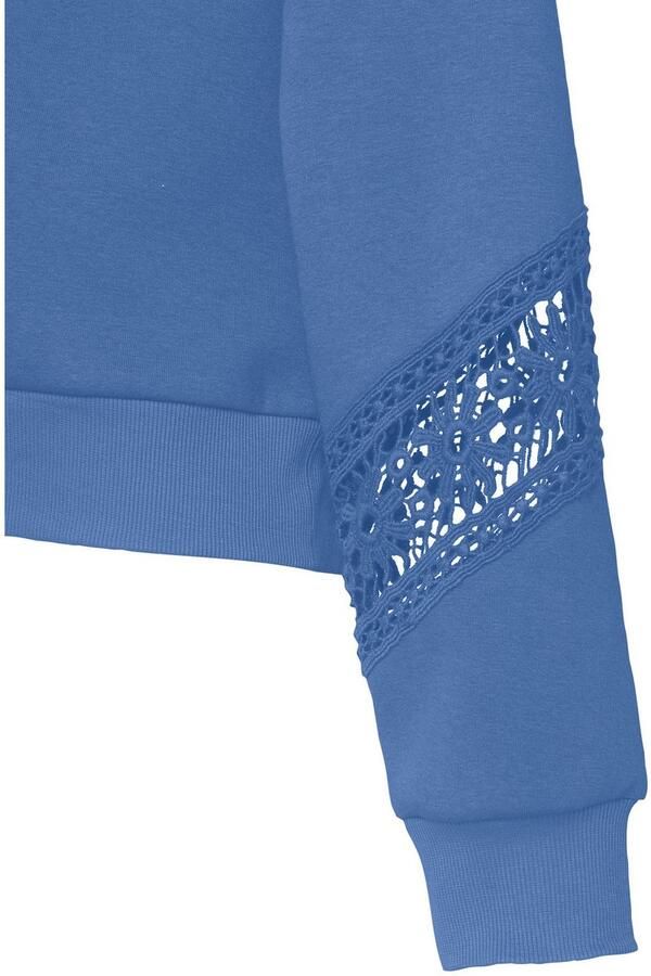 Vivance Sweatshirt met kanten inzetstukken op schouder en mouw - Foto 4