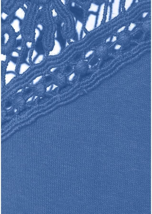 Vivance Sweatshirt met kanten inzetstukken op schouder en mouw - Foto 3