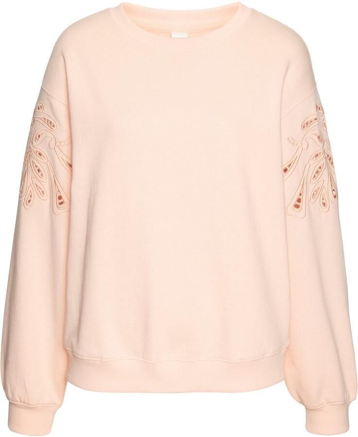 Vivance Sweatshirt met perforatieborduurwerk zachte katoenmix - Foto 5