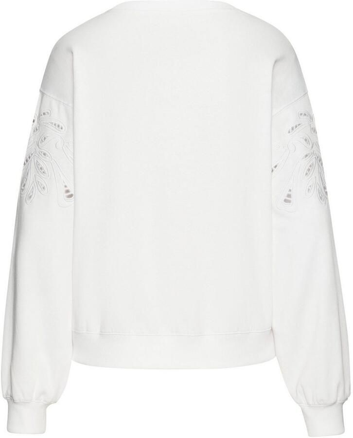 Vivance Sweatshirt met perforatieborduurwerk zachte katoenmix - Foto 2