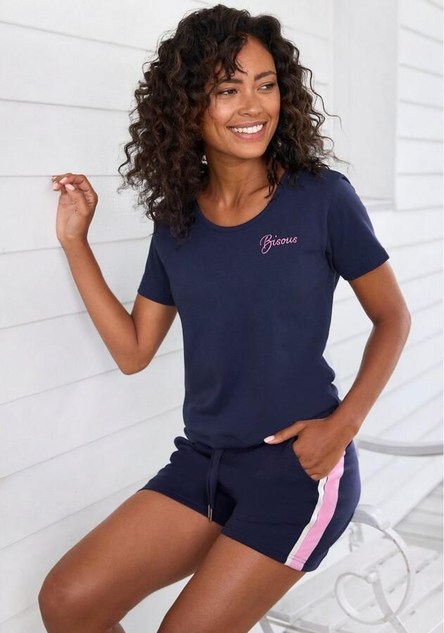 Vivance Sweatshort Korte broek met contrasterende accenten loungewear (1-delig) - Foto 5