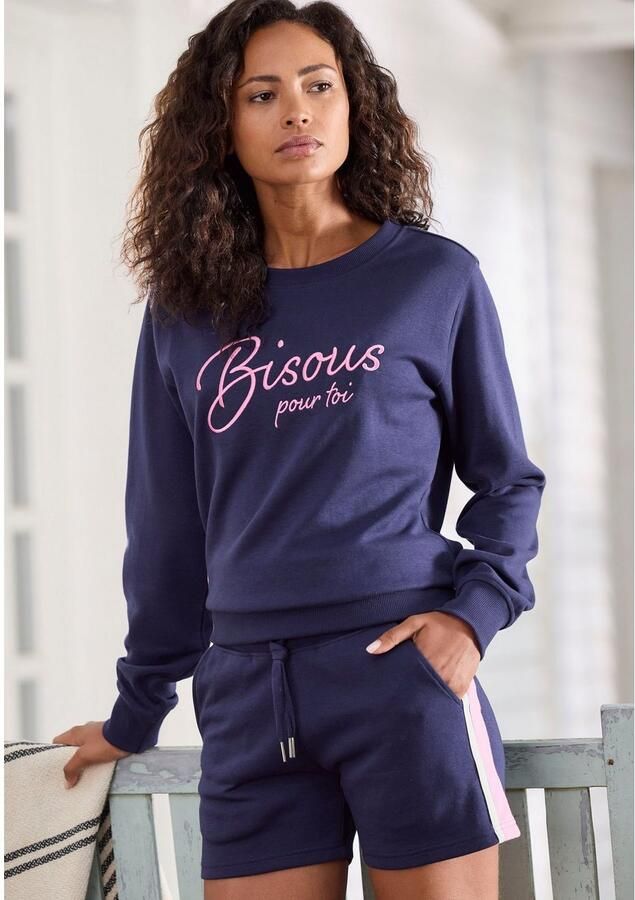 Vivance Sweatshort Korte broek met contrasterende accenten loungewear (1-delig) - Foto 3