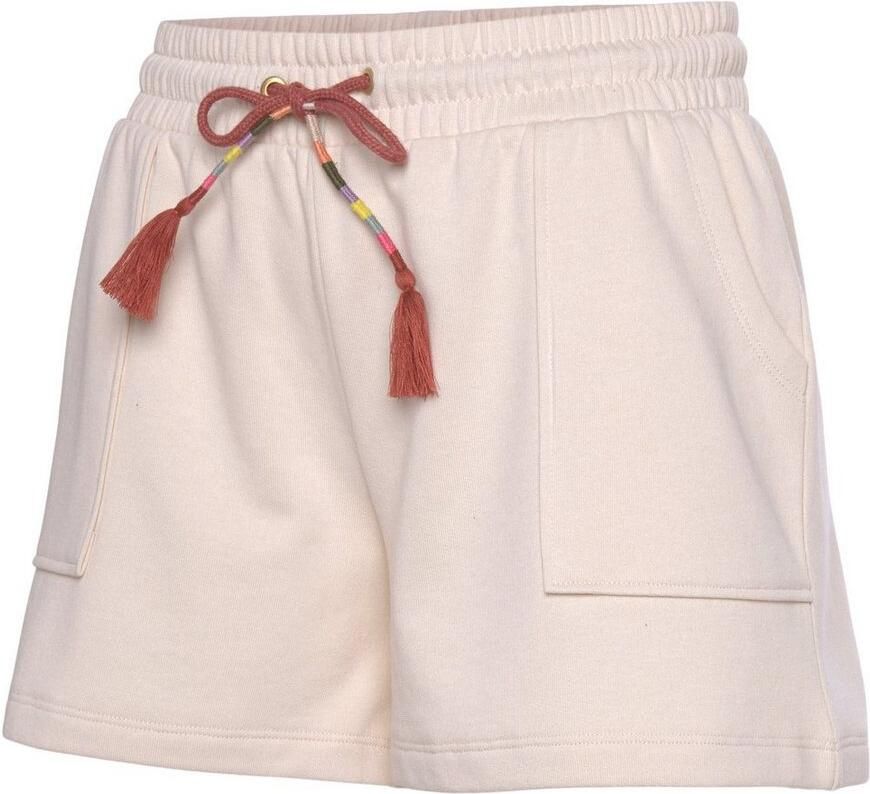 Vivance Sweatshort Korte broek met opgestikte zakken en contrastkoord loungewear