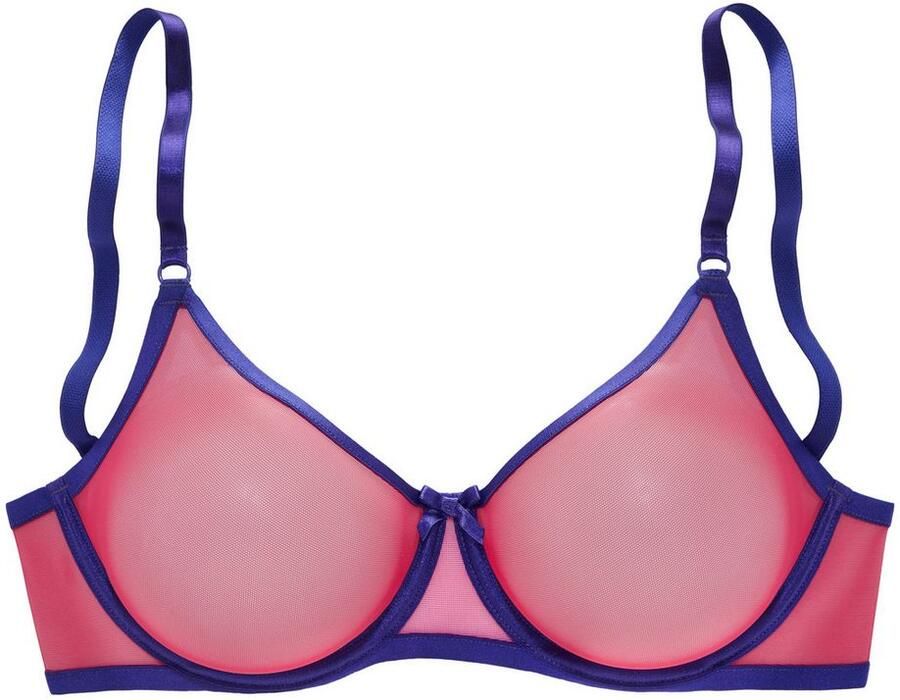 Vivance T-shirt-bh Finja met beugel van transparant zacht mesh transparant ondergoed - Foto 3