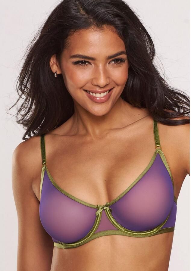 Vivance T-shirt-bh Finja met beugel van transparant zacht mesh transparant ondergoed