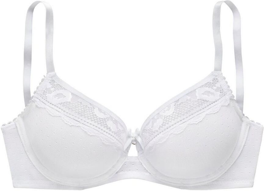 Vivance T-shirt-bh van fijn mesh-materiaal en kant in leo-look lingerie - Foto 3