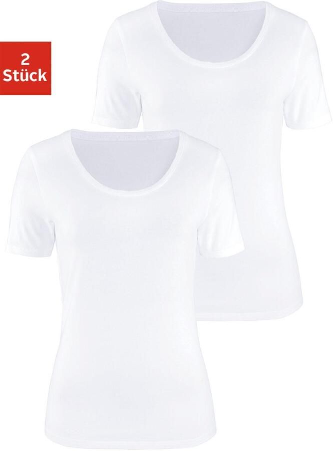 Vivance T-shirt Elastische katoenkwaliteit (Set van 2) - Foto 5