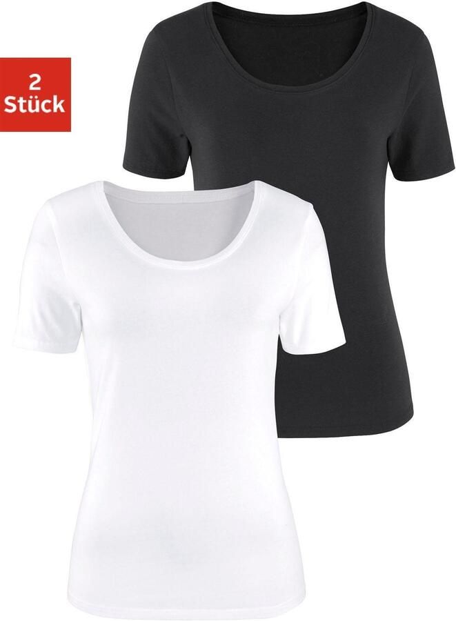 Vivance T-shirt Elastische katoenkwaliteit (Set van 2) - Foto 7
