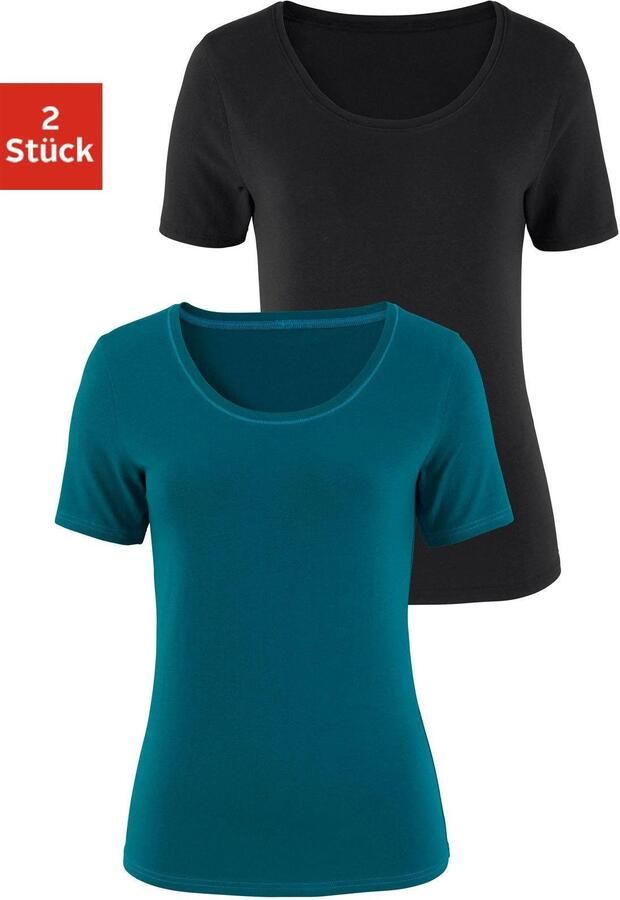 Vivance T-shirt Elastische katoenkwaliteit (Set van 2) - Foto 6