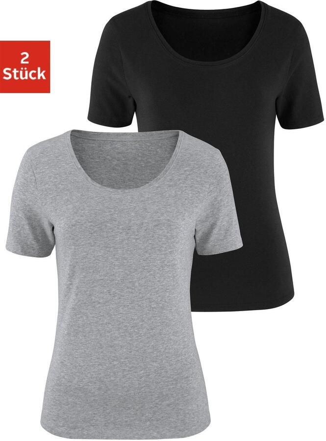 Vivance T-shirt Elastische katoenkwaliteit (Set van 2) - Foto 7