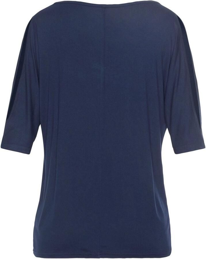 Vivance T-shirt met cut-outs bij de mouwen shirt met korte mouwen en v-hals casual