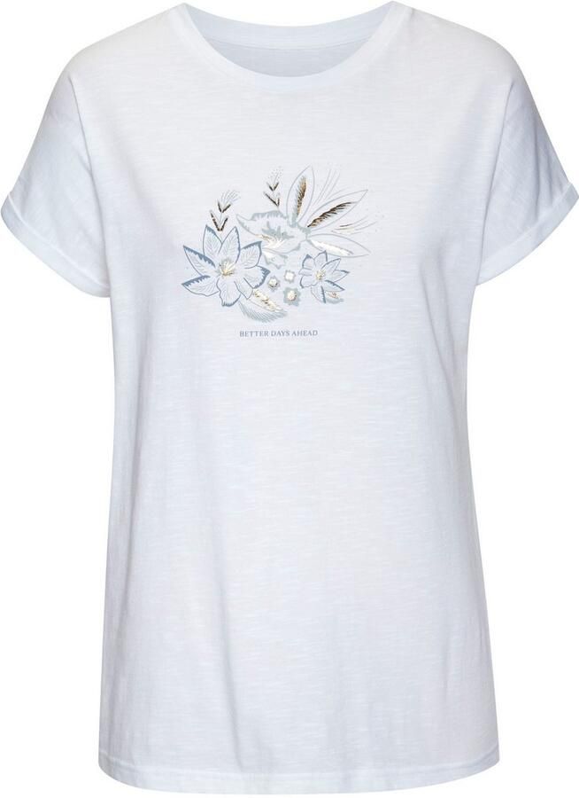 Vivance T-shirt Met goudkleurig glanzend folieprint - Foto 5