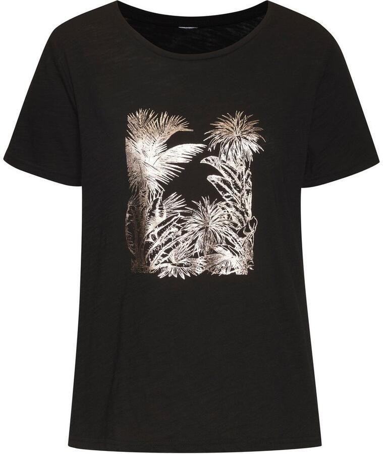 Vivance T-shirt Met goudkleurig glanzend folieprint