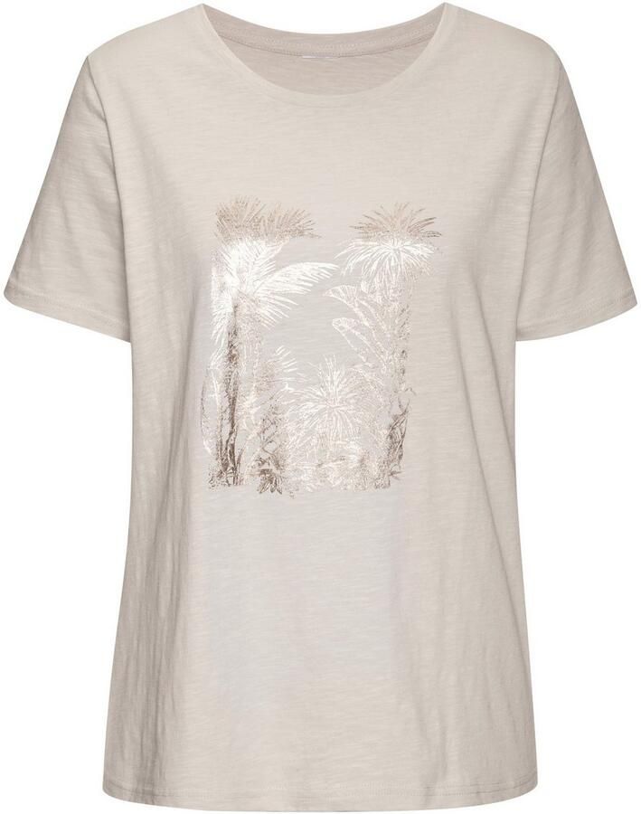 Vivance T-shirt Met goudkleurig glanzend folieprint (Set van 2) - Foto 2