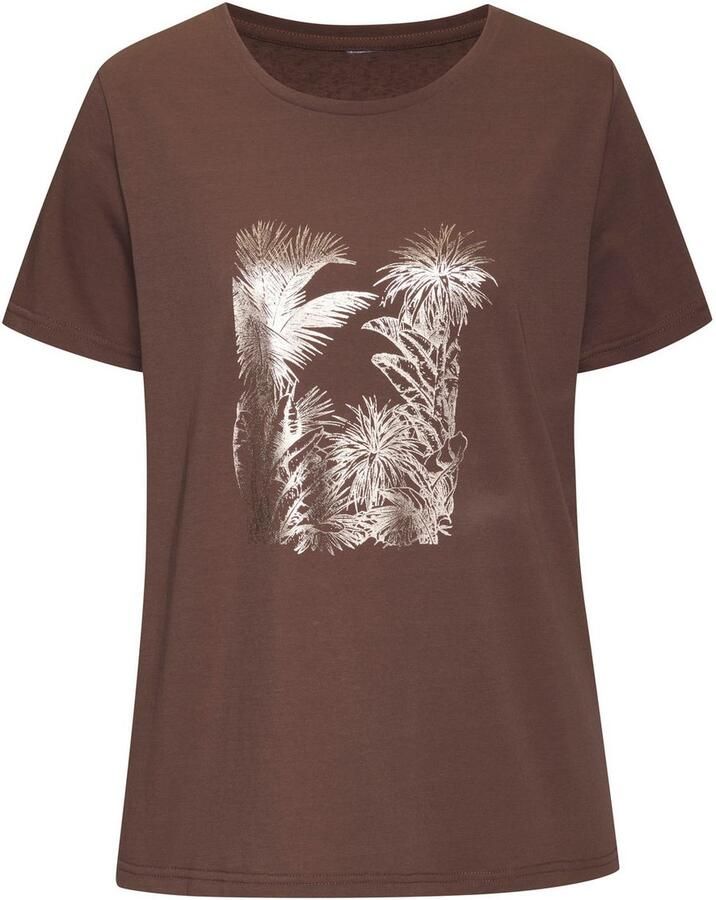 Vivance T-shirt Met goudkleurig glanzend folieprint (Set van 2)