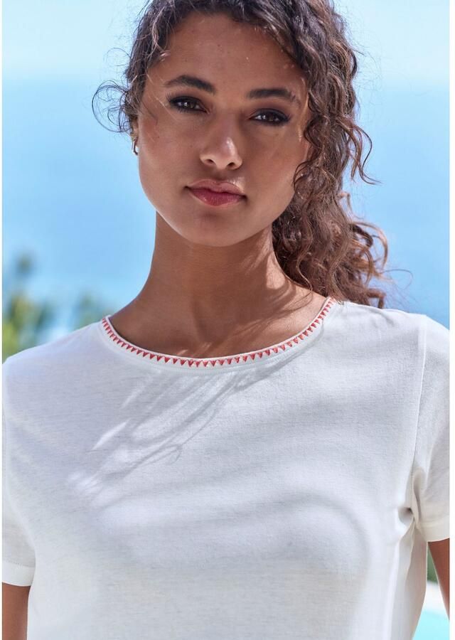 Vivance T-shirt Met modieuze contrastborduursel (Set van 2) - Foto 4