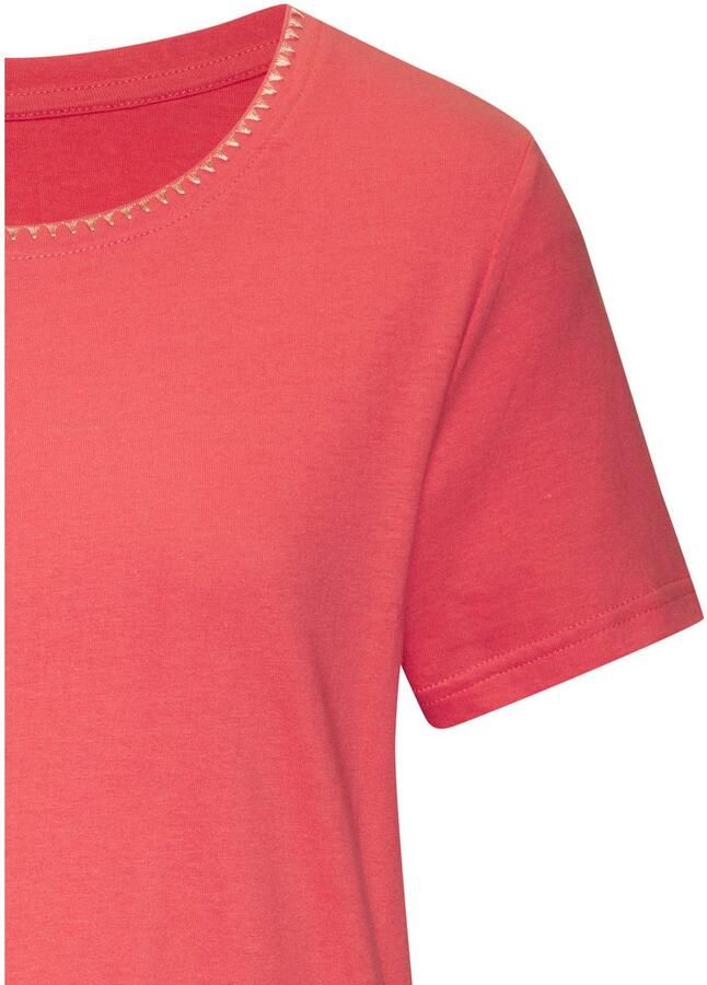 Vivance T-shirt Met modieuze contrastborduursel (Set van 2) - Foto 3