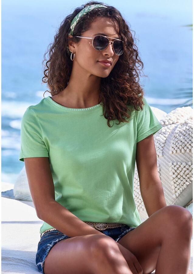 Vivance T-shirt Met modieuze contrastborduursel (Set van 2) - Foto 4