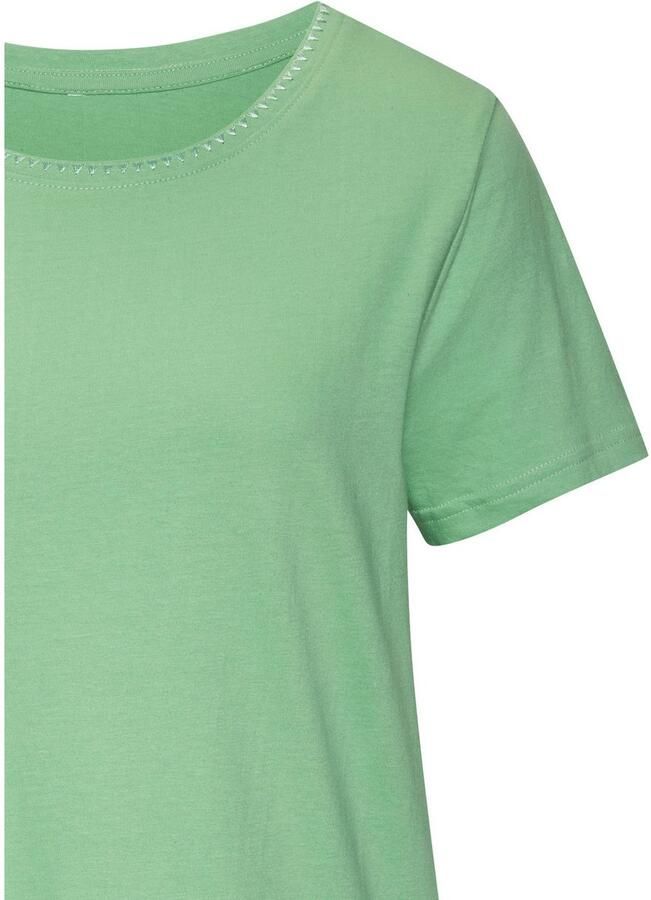 Vivance T-shirt Met modieuze contrastborduursel (Set van 2) - Foto 2