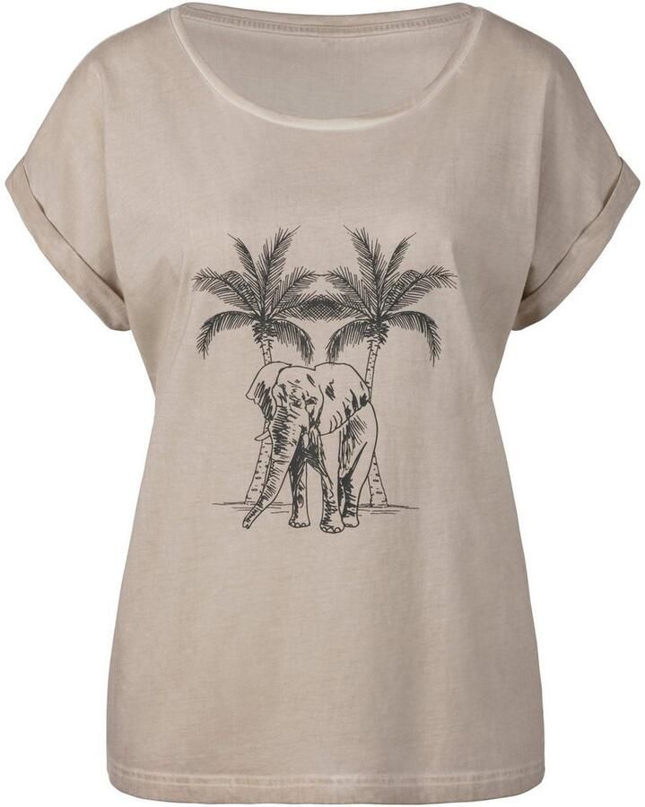 Vivance T-shirt Met modieuze frontprint in een zachte katoenkwaliteit