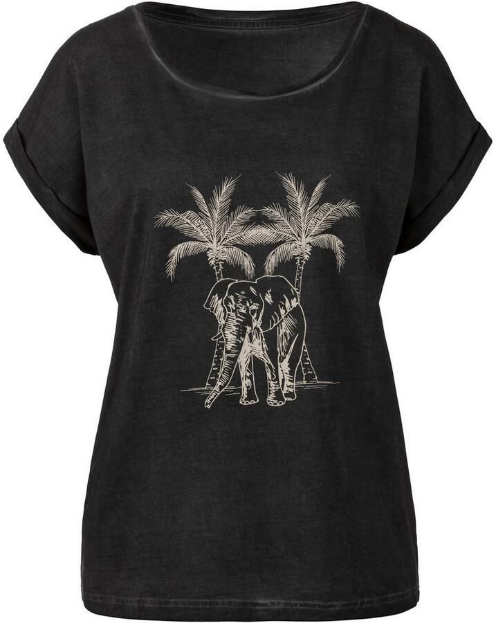 Vivance T-shirt Met modieuze frontprint in een zachte katoenkwaliteit