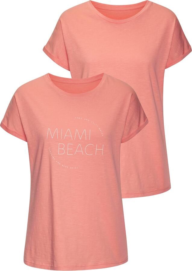 Vivance T-shirt Met modieuze frontprint in een zachte katoenkwaliteit (Set van 2) - Foto 6