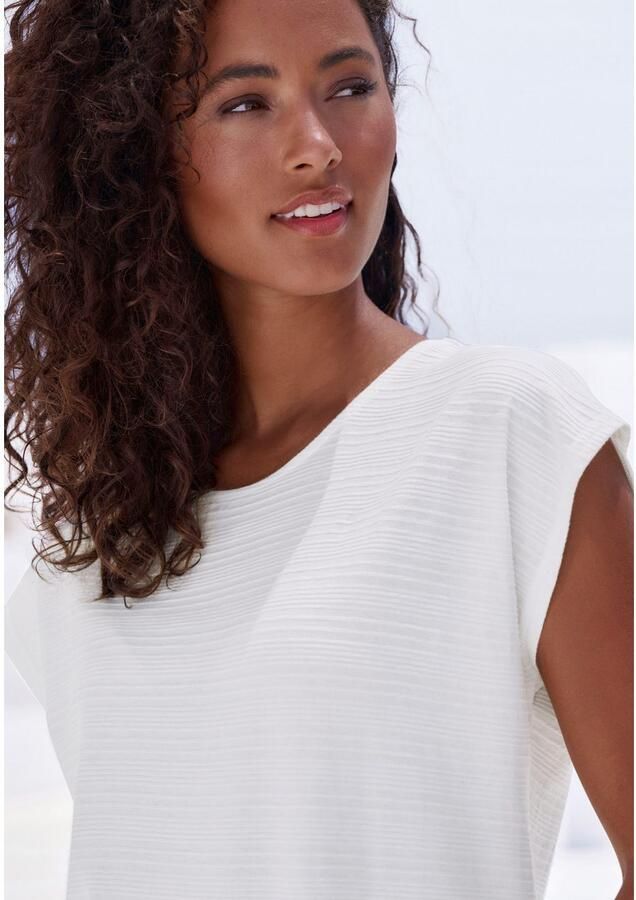 Vivance T-shirt Met modieuze streepstructuur in een zachte katoenkwaliteit (1-delig) - Foto 3